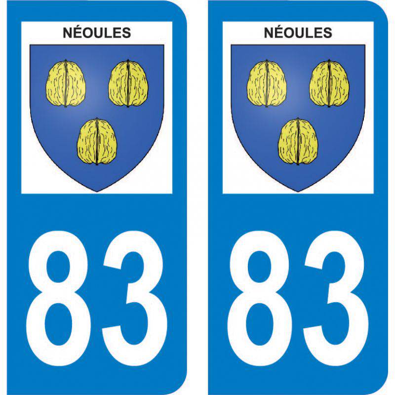 Autocollant Plaque Néoules 83136