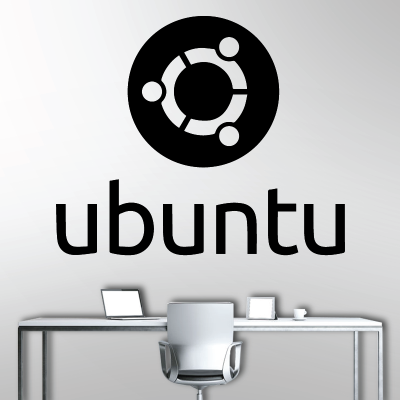 Sticker Mural Linux Ubuntu - 1