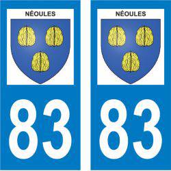 Sticker Plaque Néoules 83136