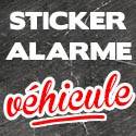 Stickers Alarme Véhicule - Alarme voiture