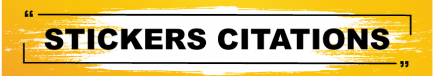 Stickers Citation - Autocollants Citation | ZoneStickers