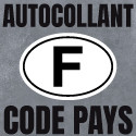 Autocollant Code Pays