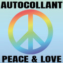 Autocollant Peace and Love