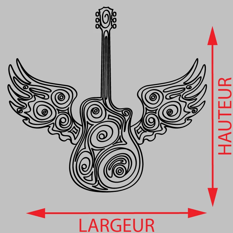 Sticker Angel Guitare  Décoration Interieur