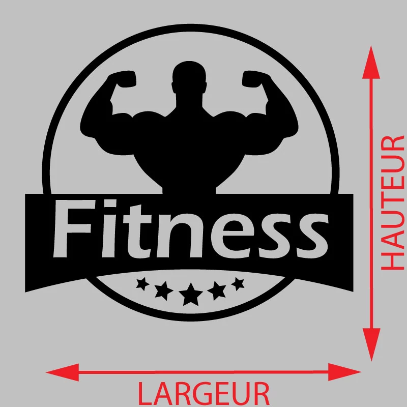 Sticker Fitness Bodybuilder Décoration Interieur