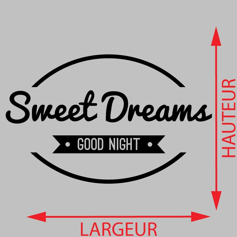Sticker Sweet Dreams Good Night Décoration Interieur