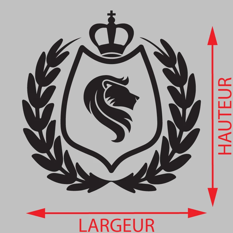 Sticker Royal Couronne Lion Décoration Interieur