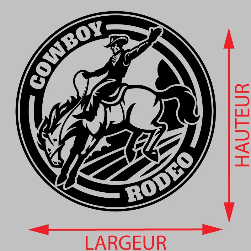 Sticker Cowboy Rodeo Décoration Interieur