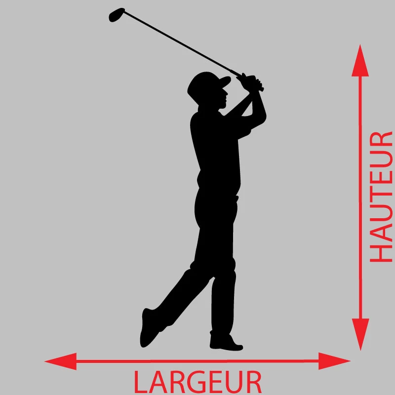 Sticker Golfeur Swing Décoration Interieur