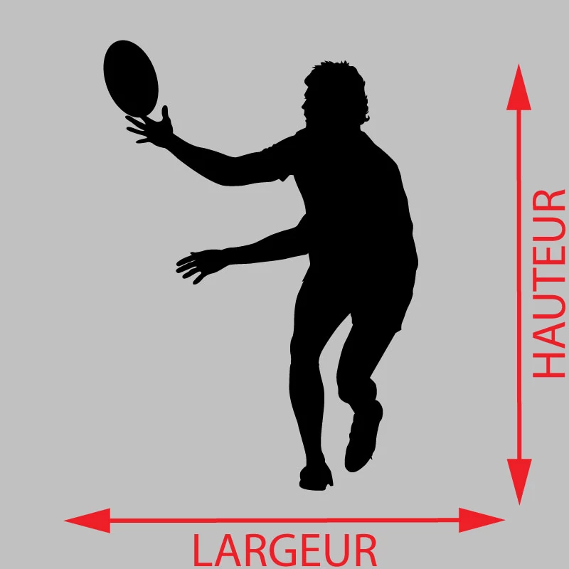 Sticker Rugbyman Silhouette Décoration Interieur