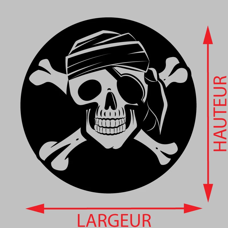 Sticker Pirate Skull Décoration Interieur