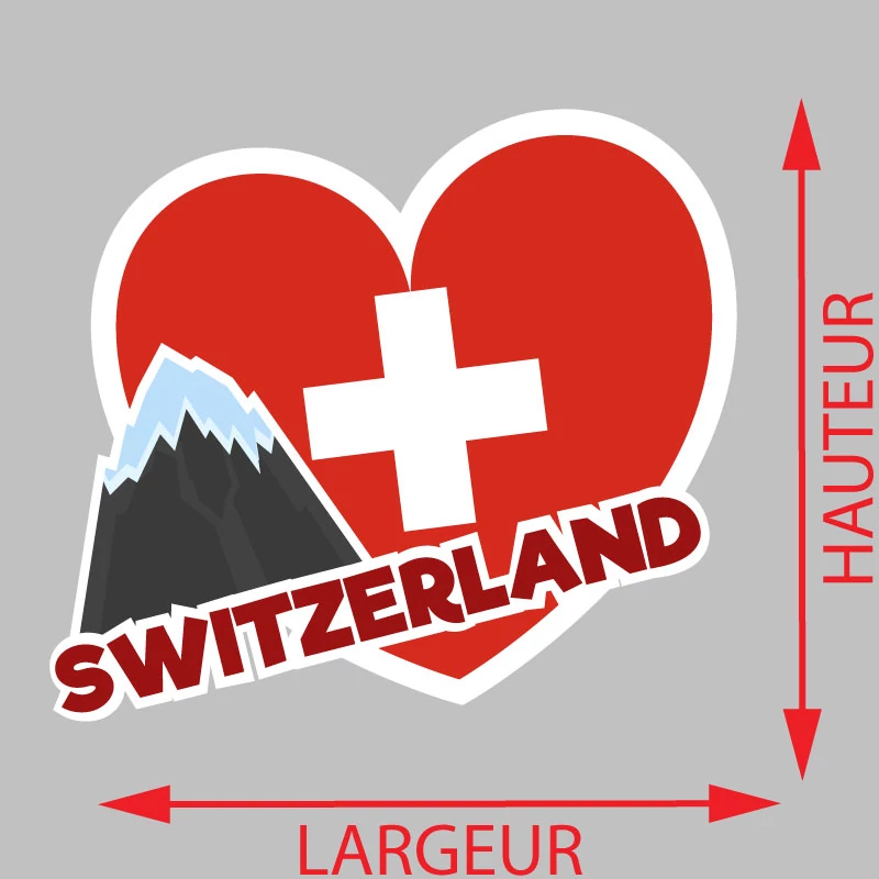 Autocollant Switzerland Voiture