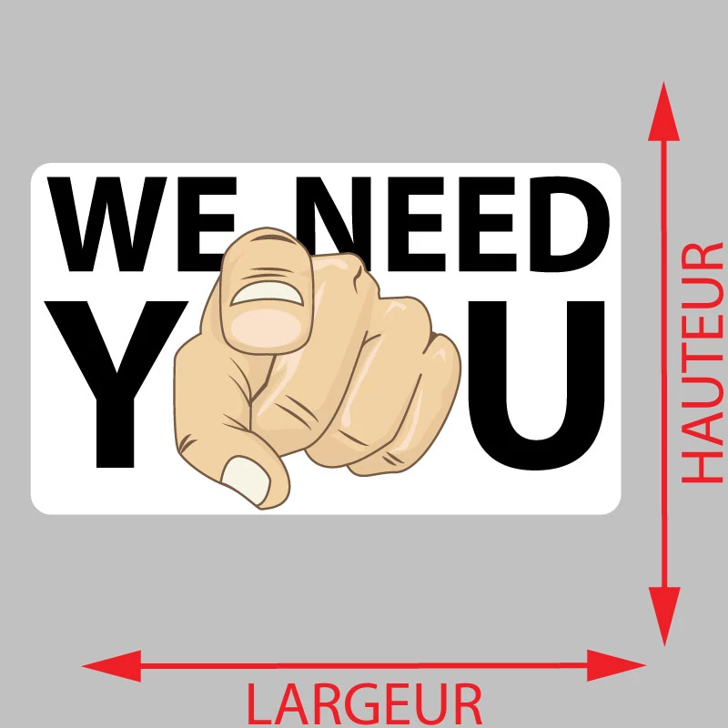 Autocollant We Need You Voiture