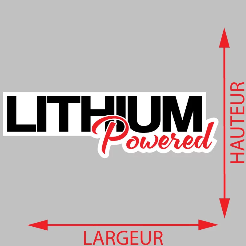 Autocollant Lithium Powered Voiture