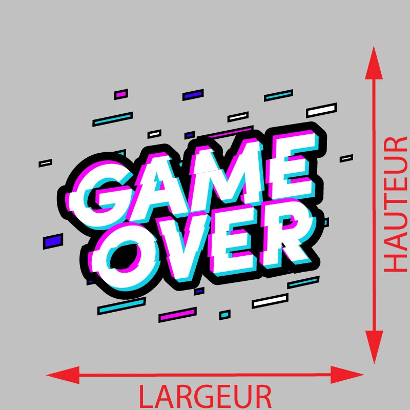 Autocollant Game Over