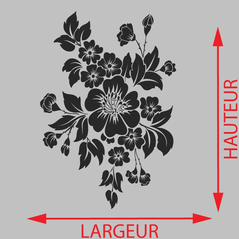 Sticker Ornement Floral fronton Décoration Interieur