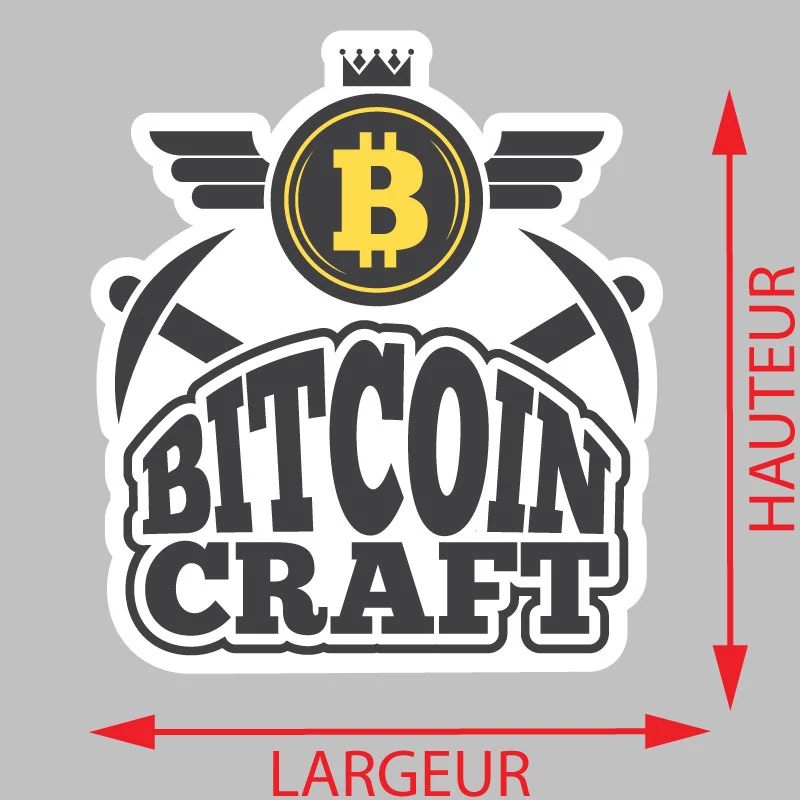 Autocollant Bitcoin Craft