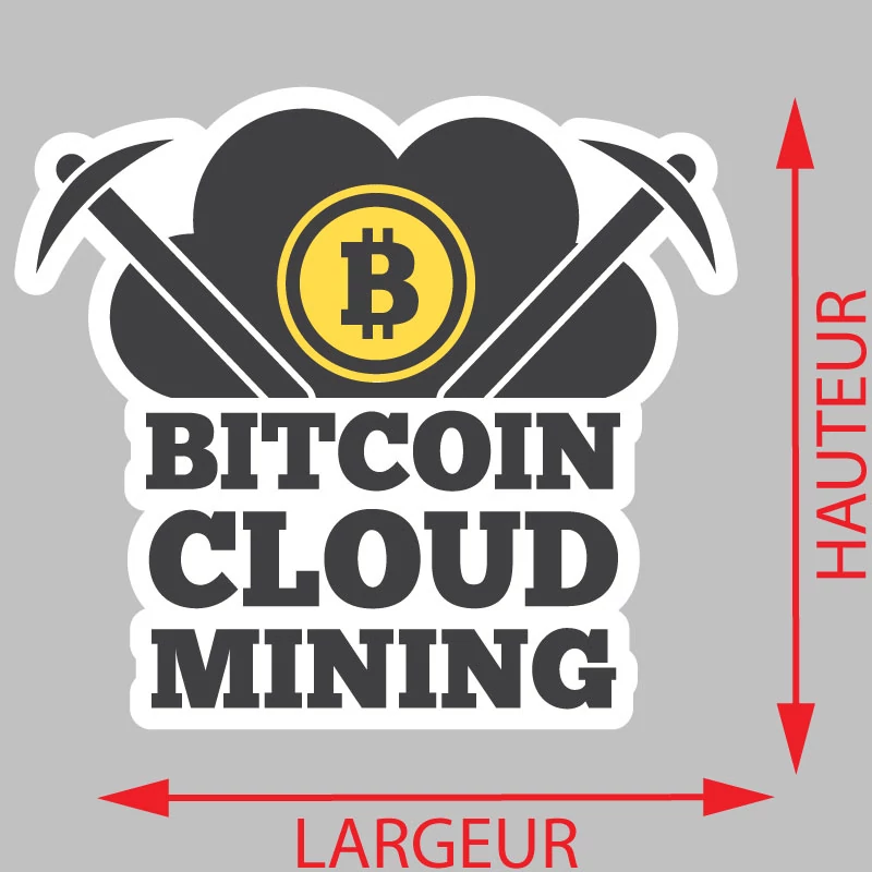 Autocollant Bitcoin Cloud Mining