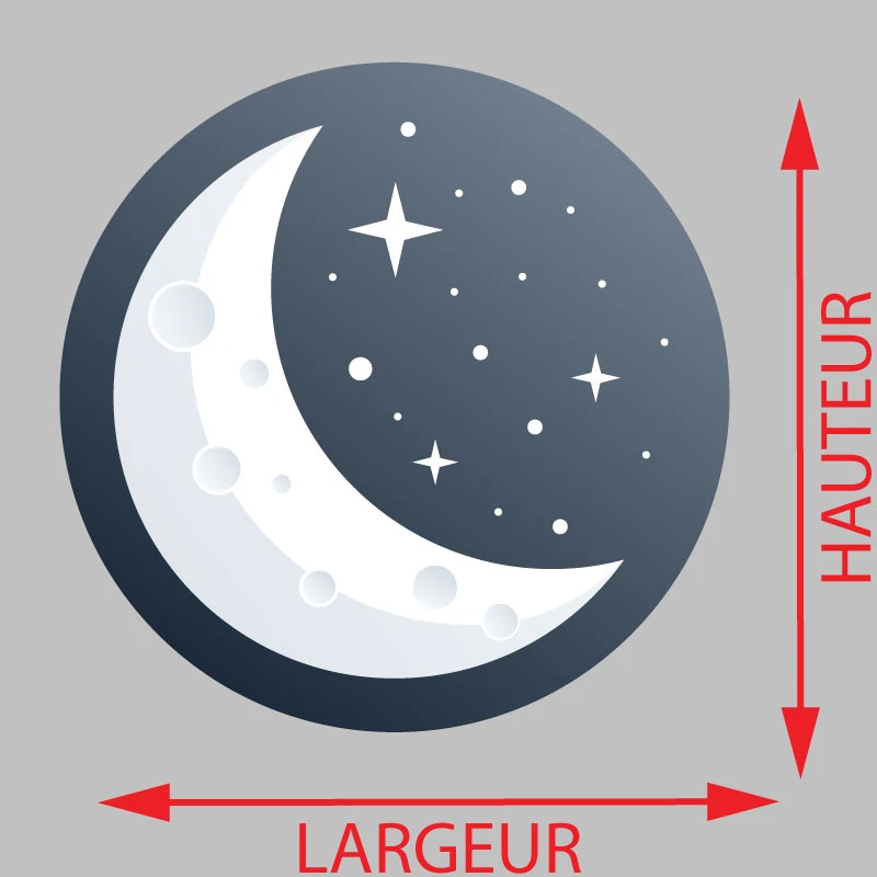 Autocollant Logo Lune