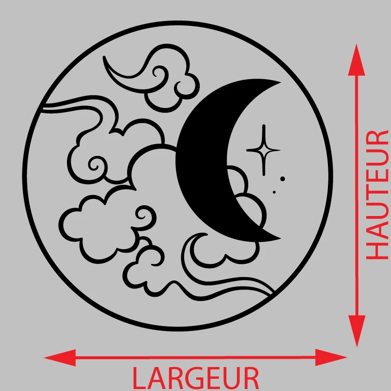 Sticker Lune écliptique Décoration Interieur