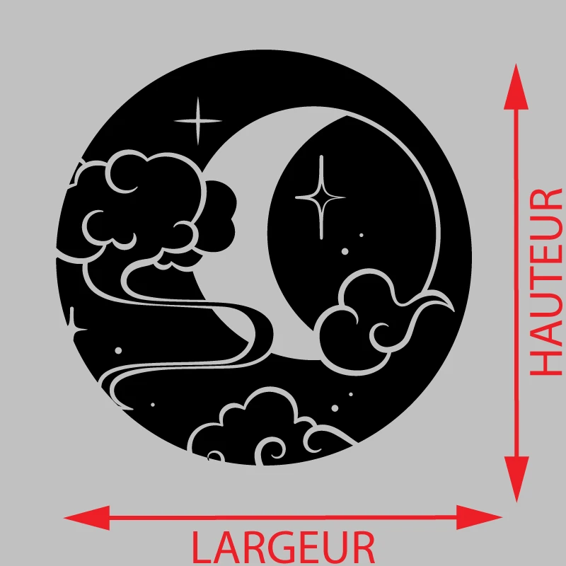 Sticker Lune firmament Décoration Interieur