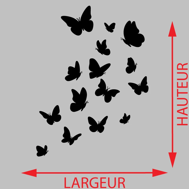Sticker Envolée de papillons Décoration Interieur