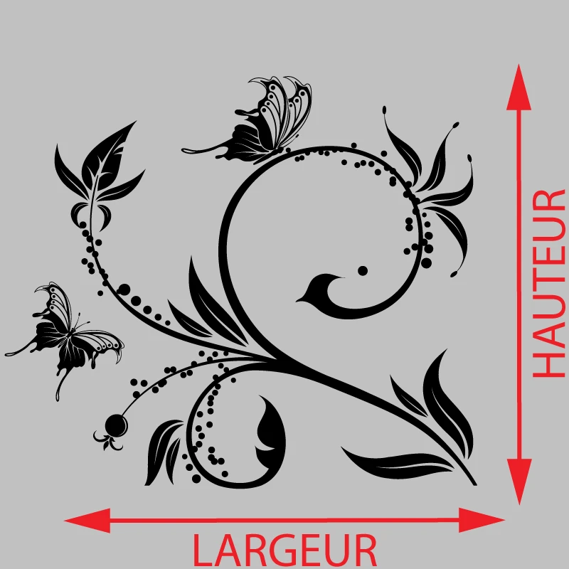 Sticker Ornement Floral acanthe Décoration Interieur