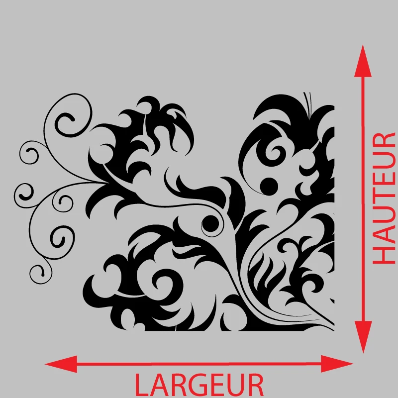 Sticker Ornement Floral baroque Décoration Interieur