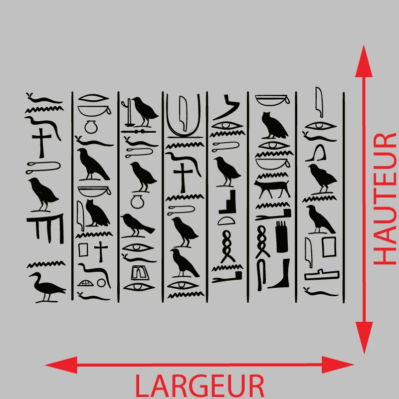 Sticker écriture hiéroglyphes égyptien Décoration Interieur
