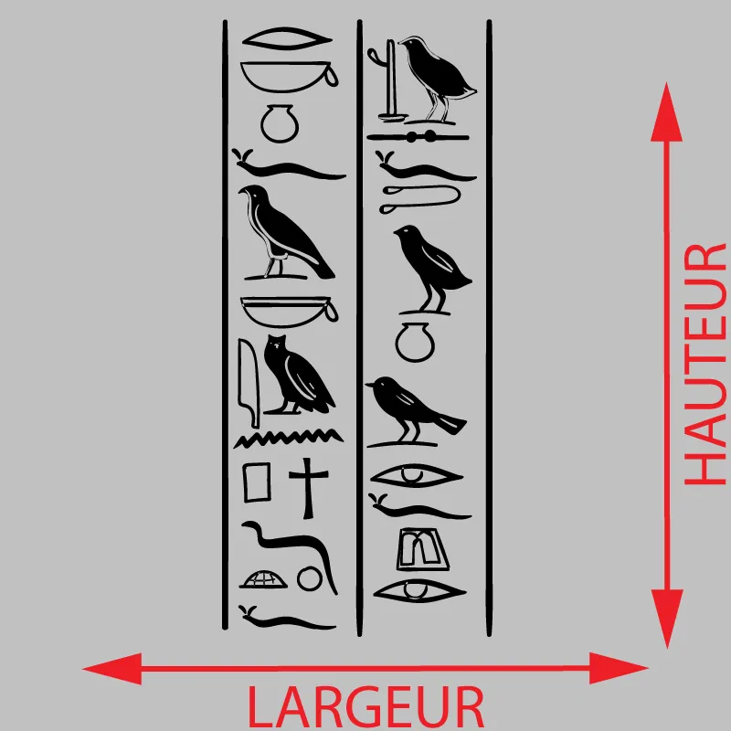 Sticker hiéroglyphes égyptien Décoration Interieur