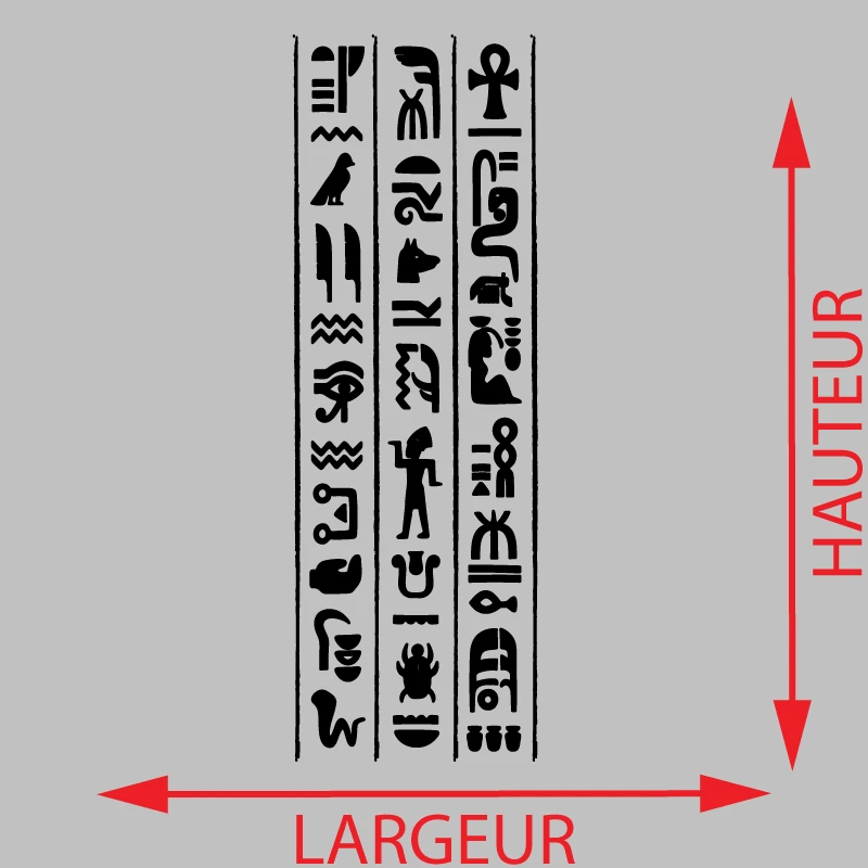 Sticker symboles hiéroglyphes égyptien Décoration Interieur