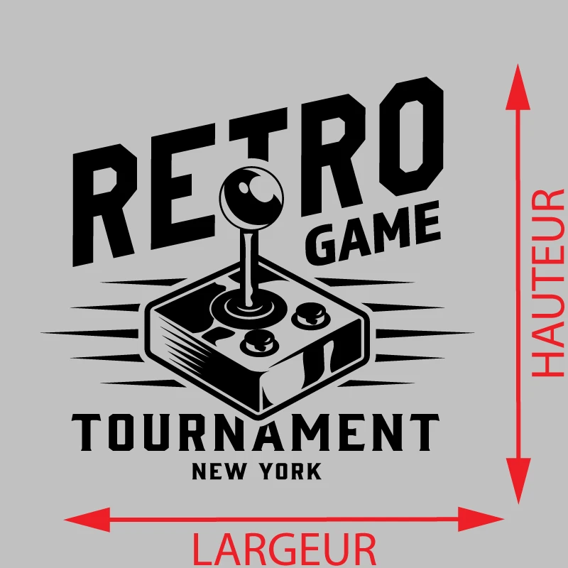Sticker Retro Game Tournament New York Décoration Interieur