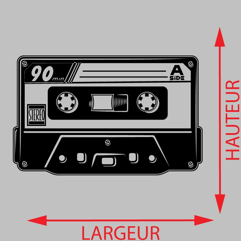 Sticker K7 Cassette audio Décoration Interieur