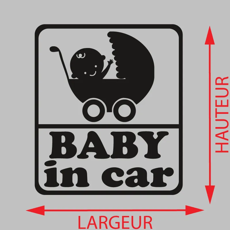Sticker Baby in car
