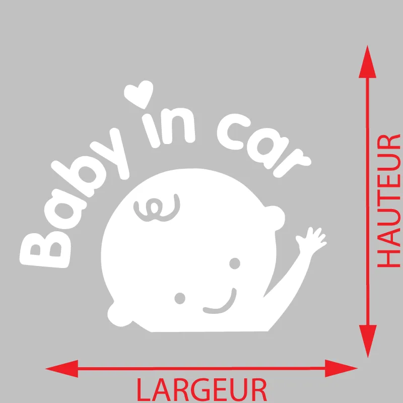 Autocollant Baby in car
