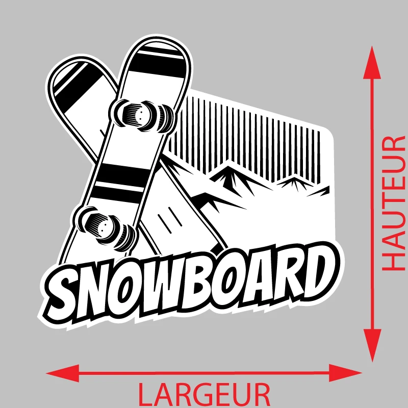 Autocollant Snowboard Voiture