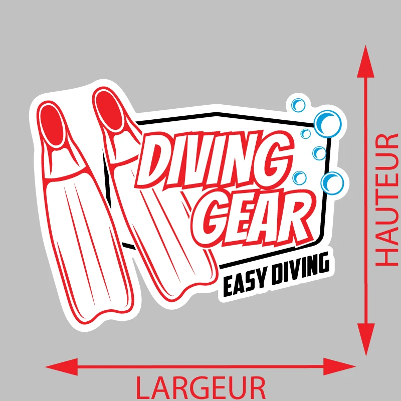 Autocollant Diving Gear Voiture