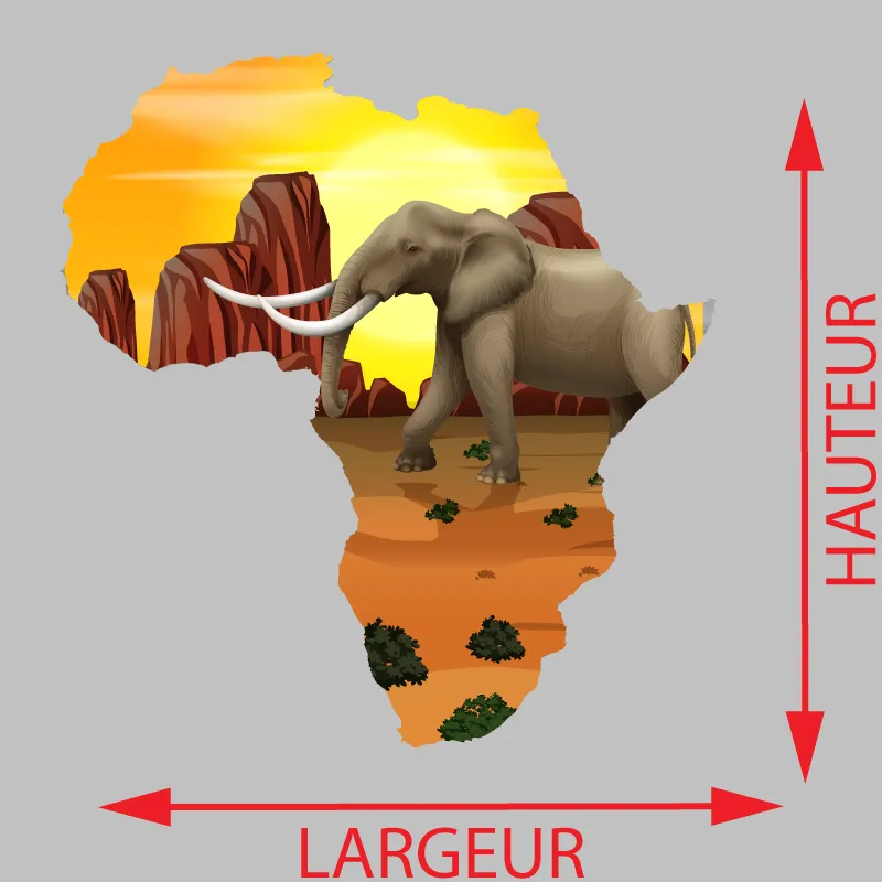 Autocollant Afrique Eléphant Voiture