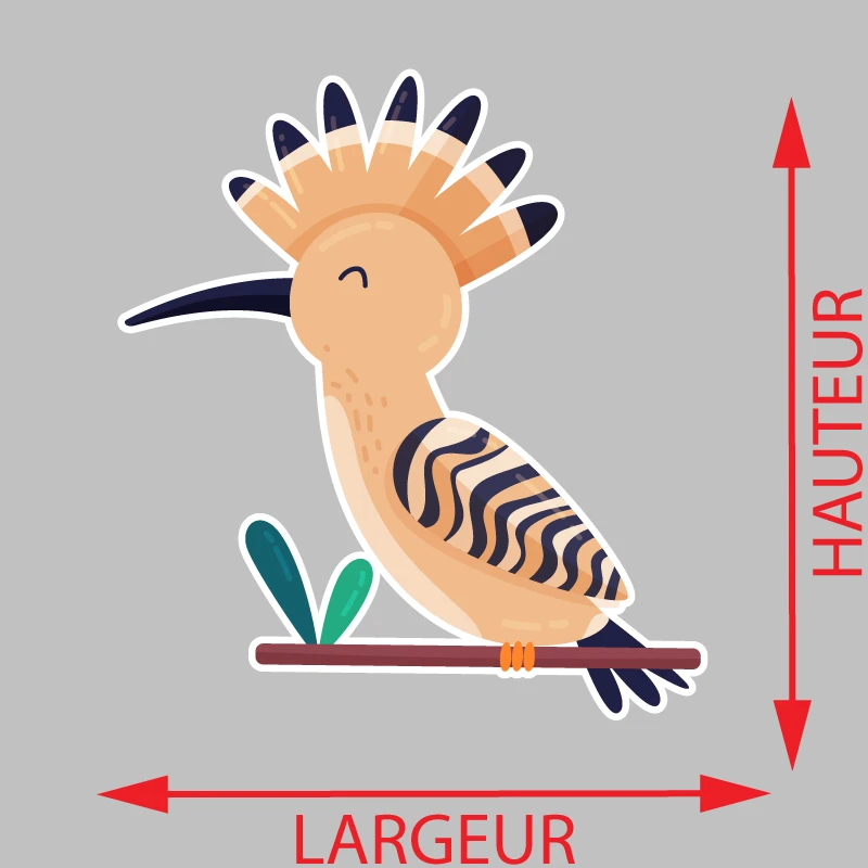 Autocollant Oiseau huppe fasciée Voiture