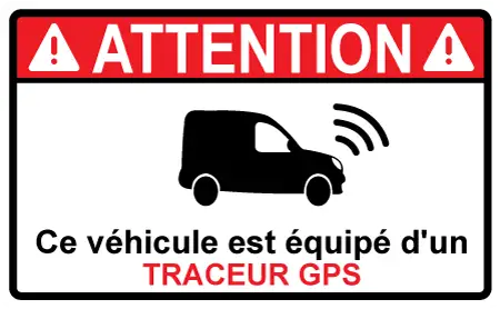 4 Stickers Alarme Utilitaire - GPS TRACKING ALARM