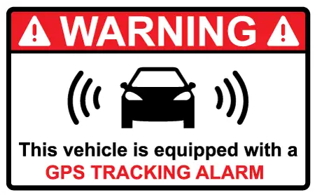 4 Stickers Alarme Voiture - GPS TRACKING ALARM