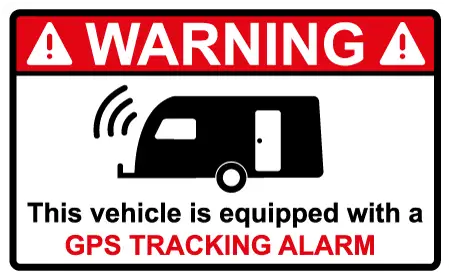4 Stickers Alarme Caravane - GPS TRACKING ALARM