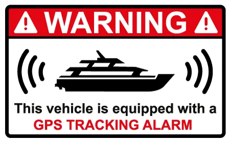 4 Stickers Alarme Bateau - GPS TRACKING ALARM