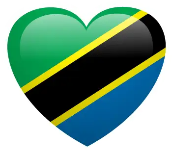 Sticker Love Drapeau Tanzanie