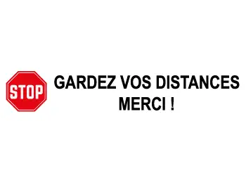 Sticker Gardez Vos Distances MERCI!
