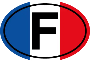 Sticker F France Tricolore