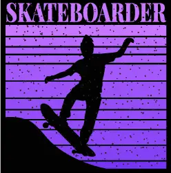 Autocollant Skateboarder