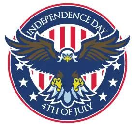 Autocollant Independence Day USA