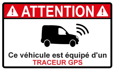 4 STICKERS ALARME UTILITAIRE  - TRACEUR GPS