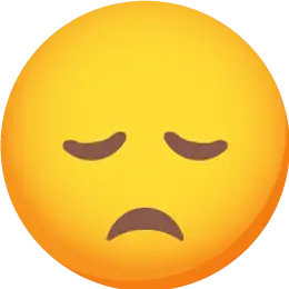 Autocollant Emoji déçu